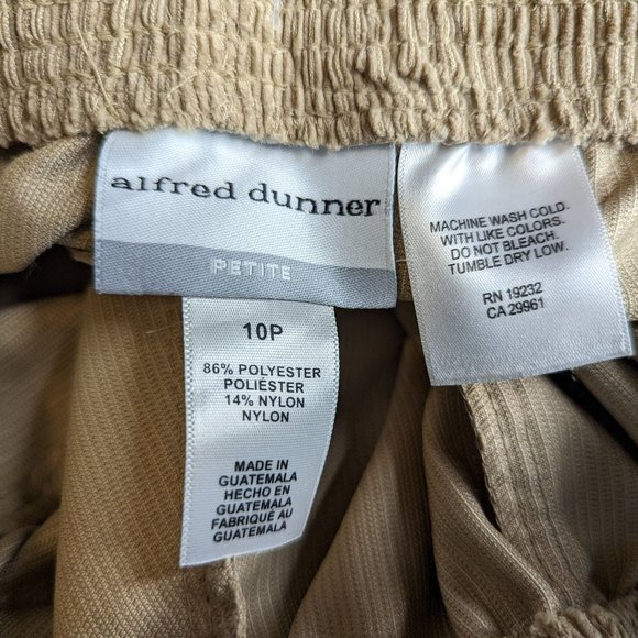 Alfred Dunner Petite Tan Straight Leg Pants w/ Elastic Waistband Size 10P - Picture 12 of 14
